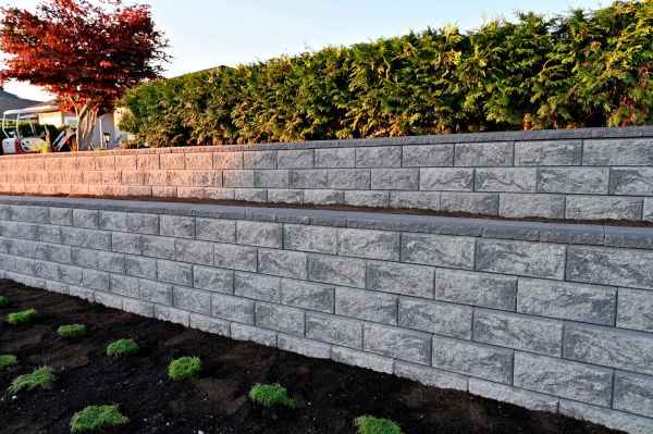 Concrete Retaining Wall Installation in Clover