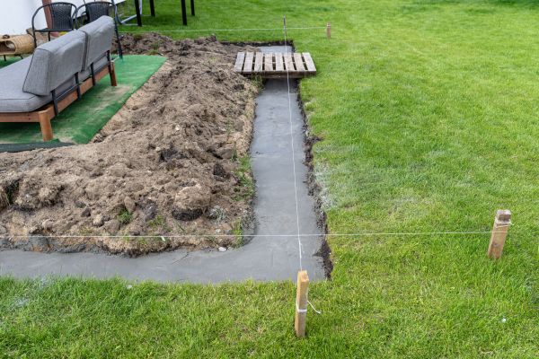 Cement Footer Installation in Clover