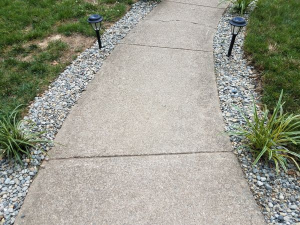 Cement Path Construction in Clover