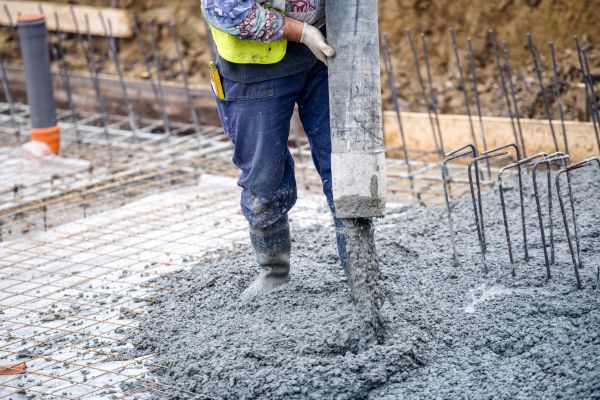 Cabin Foundation Pouring in Clover